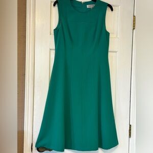 Kasper Teal Midi A-Line Dress